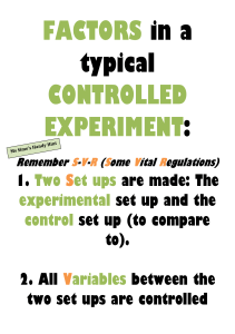 Controlled Experiments: Factors & Variables Explained