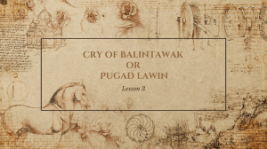 Cry of Balintawak/Pugad Lawin: Philippine Revolution