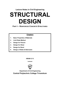 Structural Design Lecture Notes: Reinforced Concrete