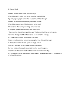 A Flawed Book: Poem on Systemic Issues
