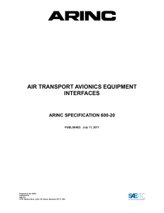 ARINC Specification 600-20: Avionics Equipment Interfaces