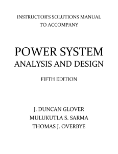 Power System Analysis Solutions Manual