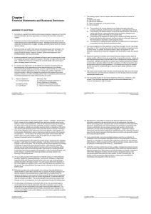 Financial Statements & Business Decisions: Accounting Chapter