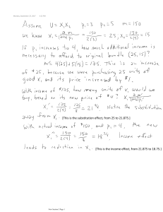 Substitution & Income Effects: Microeconomics Notes