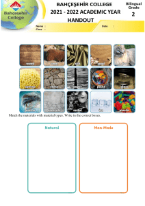 Natural vs Man-Made Materials Handout