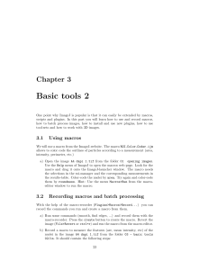 ImageJ Basic Tools: Macros, Plugins, and Batch Processing