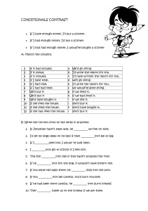 English Conditionals Worksheet: Grammar Practice