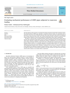 GFRP Pipe Performance Under Transverse Loading: Analysis & Modeling