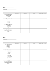 Student Presentation Evaluation Form