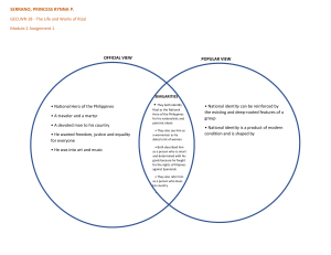 Rizal's Official vs. Popular Views: Assignment Analysis