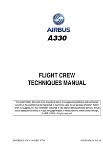 A330 Flight Crew Techniques Manual