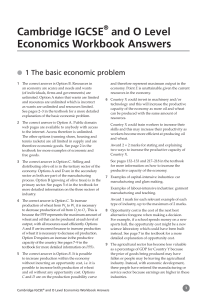 IGCSE/O Level Economics Workbook Answers