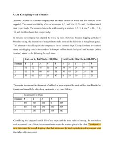 Shipping Wood: Operations Research Case Study
