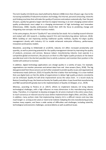 Quality 4.0: Integration with Industry 4.0