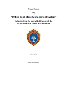 Online Book Store Management System Project Report
