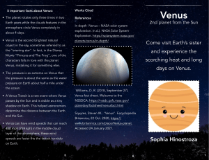 Venus Fact Sheet: Orbit, Atmosphere, and More