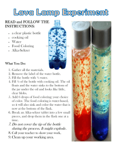 Lava Lamp Experiment: DIY Instructions