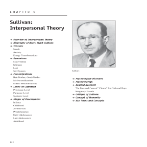 Sullivan's Interpersonal Theory: Chapter Summary