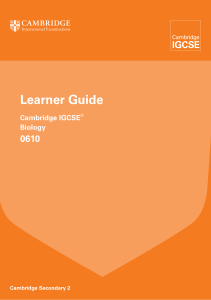 Cambridge IGCSE Biology Learner Guide