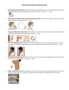 Swallowing Exercise Program: Home Guide