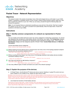 Packet Tracer Network Representation Activity