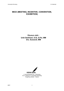 Buku Ajar MICE: Meeting, Incentive, Convention, Exhibition
