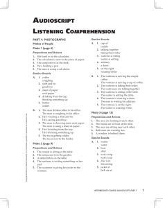 Audioscript: Listening Comprehension Exercises