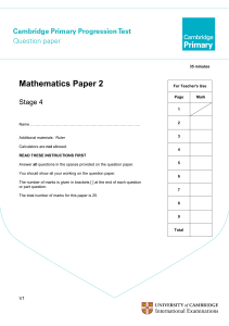 Stage 4 Math Exam Paper - Practice Questions