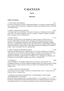 Calculus Textbook: Functions, Limits, Derivatives, Integrals