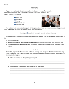 Identifying and Managing Addiction Triggers Worksheet