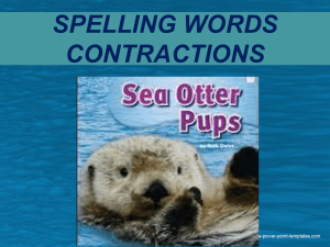 Contractions Spelling List for Kids