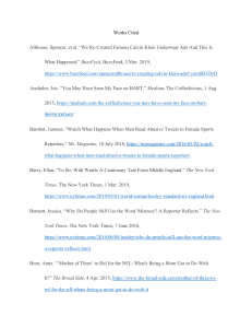 Works Cited: Gender, Feminism, Social Issues