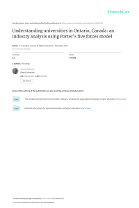 Ontario Universities Analysis: Porter's Five Forces Model