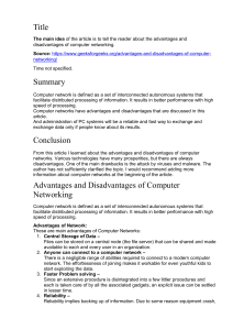 Computer Networking: Advantages & Disadvantages