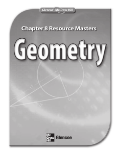 Geometry Chapter 8 Resource Masters