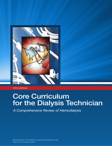 Dialysis Technician Core Curriculum: Hemodialysis Review