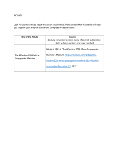 Social Media Journal Article Table