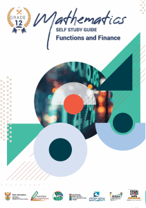 Grade 12 Math Self-Study Guide: Functions & Finance