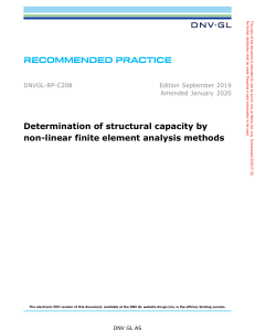 Structural Capacity by Non-Linear FEA Methods