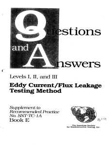 Eddy Current/Flux Leakage Testing Training Questions & Answers
