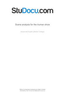 The Truman Show: Scene Analysis & Film Techniques