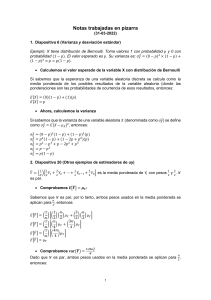Varianza, Desviación Estándar y Estimadores: Apuntes de Estadística