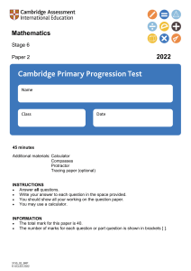 Stage 6 Mathematics Exam Paper