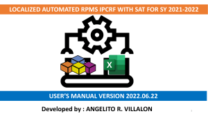Automated RPMS IPCRF User Manual SY 2021-2022
