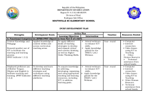 IPCRF Development Plan: Teacher Competencies & Growth