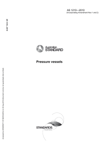 AS 1210-2010: Pressure Vessel Australian Standard