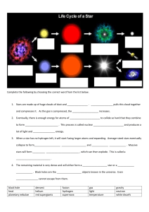 Star Life Cycle Worksheet: Astronomy for Kids