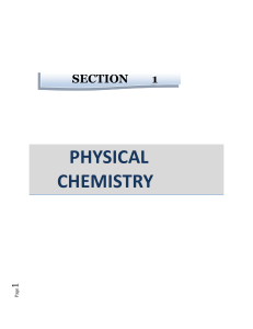 Atoms, Molecules & Stoichiometry: Physical Chemistry Chapter