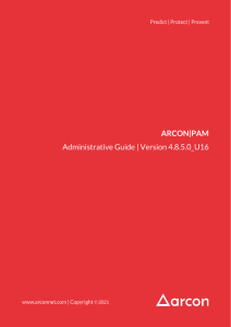 ARCON|PAM Administrative Guide v4.8.5.0_U16