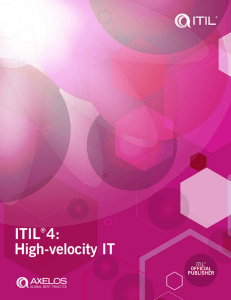 ITIL 4: High-velocity IT Guide